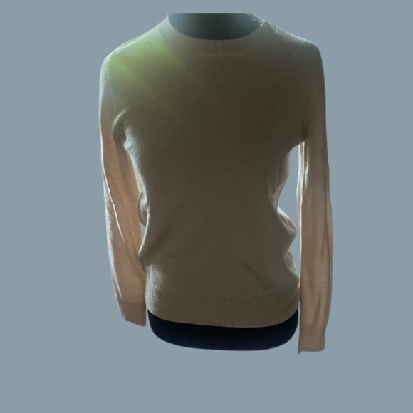 Women's Cream Cashmere Sweater - Picture 1 of 3